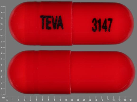 Cephalexin monohydrate 500 mg TEVA 3147