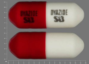 Pill DYAZIDE SB DYAZIDE SB Red & White Capsule-shape is Dyazide