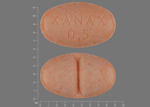 Pill XANAX 0.5 Orange Elliptical/Oval is Xanax