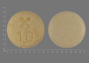 Pill X 10 Yellow & White Round is Uroxatral