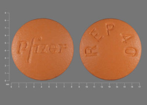 Pill Pfizer REP 40 Orange Round is Relpax