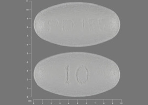Pill PD 155 10 White Oval is Lipitor
