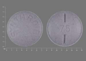 Synthroid 75 mcg (0.075 mg) SYNTHROID 75