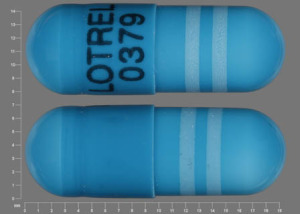 Pill LOTREL 0379 Blue Capsule/Oblong is Lotrel