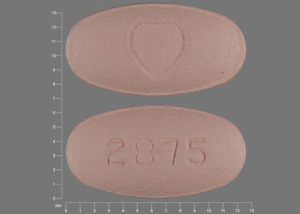 Pill 2875 Logo (Heart) Peach Oval is Avalide