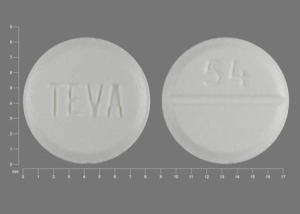 Pill TEVA 54 White Round is Buspirone Hydrochloride
