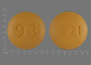 Pill 93 221 Yellow Round is Risperidone