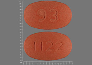 Pill 93 1122 Orange Oval is Etodolac ER