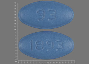 Pill 93 1893 Blue Elliptical/Oval is Etodolac