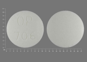 Pill OP 706 White Round is Disulfiram