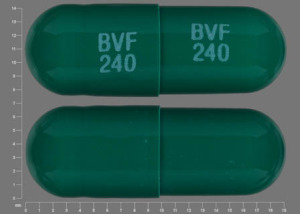 Pill BVF 240 BVF 240 Green Capsule/Oblong is Diltiazem Hydrochloride Extended-Release (CD)