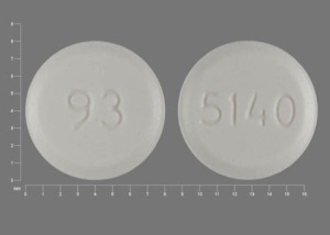 Pill 93 5140 White Round is Alendronate Sodium
