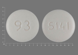 Pill 93 5141 White Round is Alendronate Sodium