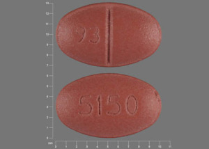 Pill 93 5150 Pink Elliptical/Oval is Moexipril Hydrochloride