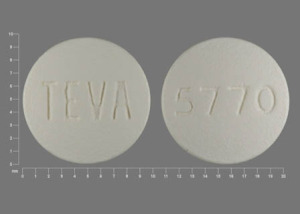 TEVA 5770 White Round 1mm Pill Identifier