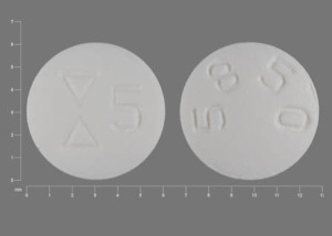 Pill 5850 Logo 5 White Round is Escitalopram Oxalate