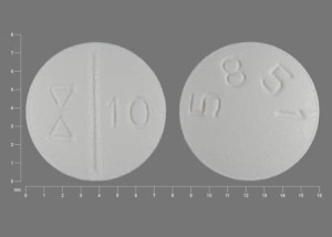 Pill 5851 Logo 10 White Round is Escitalopram Oxalate