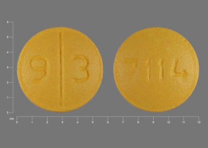 Pill 7114 9 3 Yellow Round is Paroxetine Hydrochloride