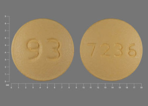Pill 93 7236 Yellow Round is Ondansetron Hydrochloride