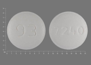 93 7240 White Round 8mm - Pill Identifier