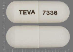 Pill TEVA 7336 White Capsule/Oblong is Topiramate (Sprinkle)