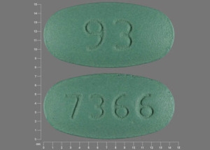 Pill 93 7366 Green Oval is Losartan Potassium
