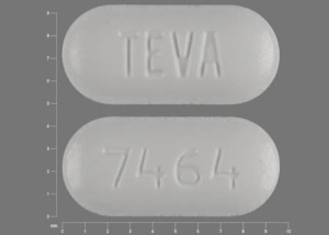 Pill TEVA 7464 White Capsule/Oblong is Irbesartan