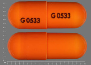 Pill G 0533 G 0533 Orange Capsule/Oblong is Fenofibrate (Micronized)