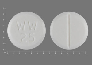 Pill WW 25 White Round is Prednisone