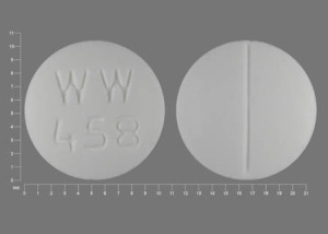 Pill WW 458 White Round is Phenobarbital