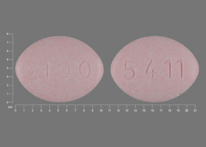 Pill Logo 100 5411 Pink Oval is Fluconazole