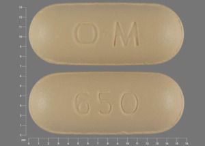 Acetaminophen and tramadol hydrochloride 325 mg / 37.5 mg O M 650