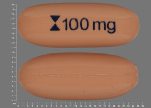 Pill Logo 100 mg Brown Capsule-shape is Cyclosporine