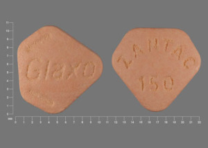 Glaxo ZANTAC 150 Pill Images (Orange / Five-sided)