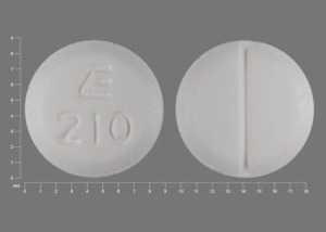 Pill E 210 White Round is Methimazole