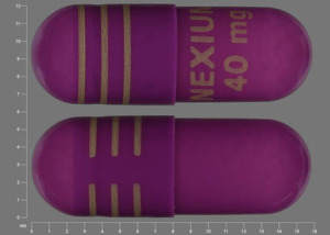 Pill NEXIUM 40 mg Purple Capsule/Oblong is Nexium