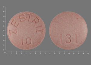 Pill ZESTRIL 10 131 Pink Round is Zestril