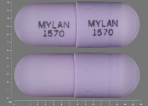 Pill MYLAN 1570 MYLAN 1570 Purple Capsule-shape is Terazosin Hydrochloride