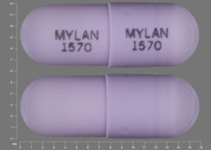 Pill MYLAN 1570 MYLAN 1570 Purple Capsule/Oblong is Terazosin Hydrochloride