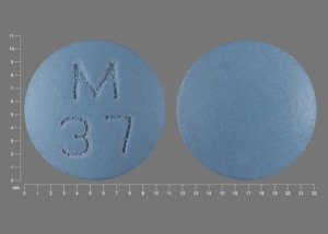 Pill M 37 Blue Round is Amitriptyline Hydrochloride