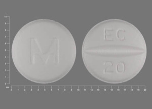 Pill M EC 20 White Round is Escitalopram Oxalate