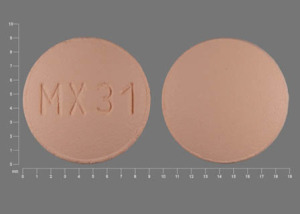 Pill MX 31 Beige Round is Citalopram Hydrobromide