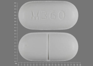 Pill M360 White Oval is Acetaminophen and Hydrocodone Bitartrate