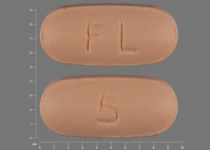 Pill 5 FL Tan Capsule/Oblong is Namenda