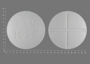 Pill LAN 1050 White Round is Acetazolamide
