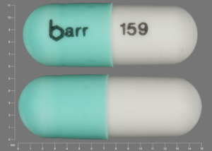 Pill barr 159 Green Capsule-shape is Chlordiazepoxide Hydrochloride