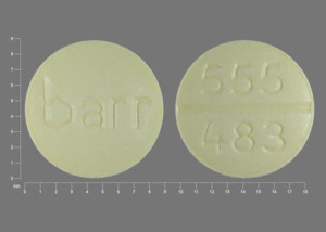 Pill barr 555 483 Yellow Round is Amiloride Hydrochloride and Hydrochlorothiazide