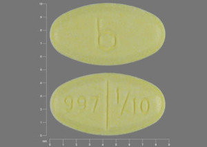 Pill b 997 1/10 Yellow Oval is Fludrocortisone Acetate