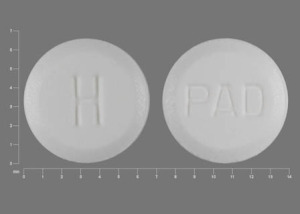 Pill PAD H White Round is Hyoscyamine Sulfate
