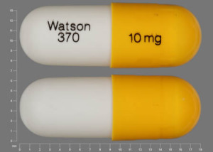 Pill Watson 370 10 mg White & Yellow Capsule-shape is Loxapine Succinate
